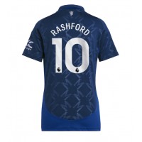 Camiseta Manchester United Marcus Rashford #10 Segunda Equipación Replica 2024-25 para mujer mangas cortas